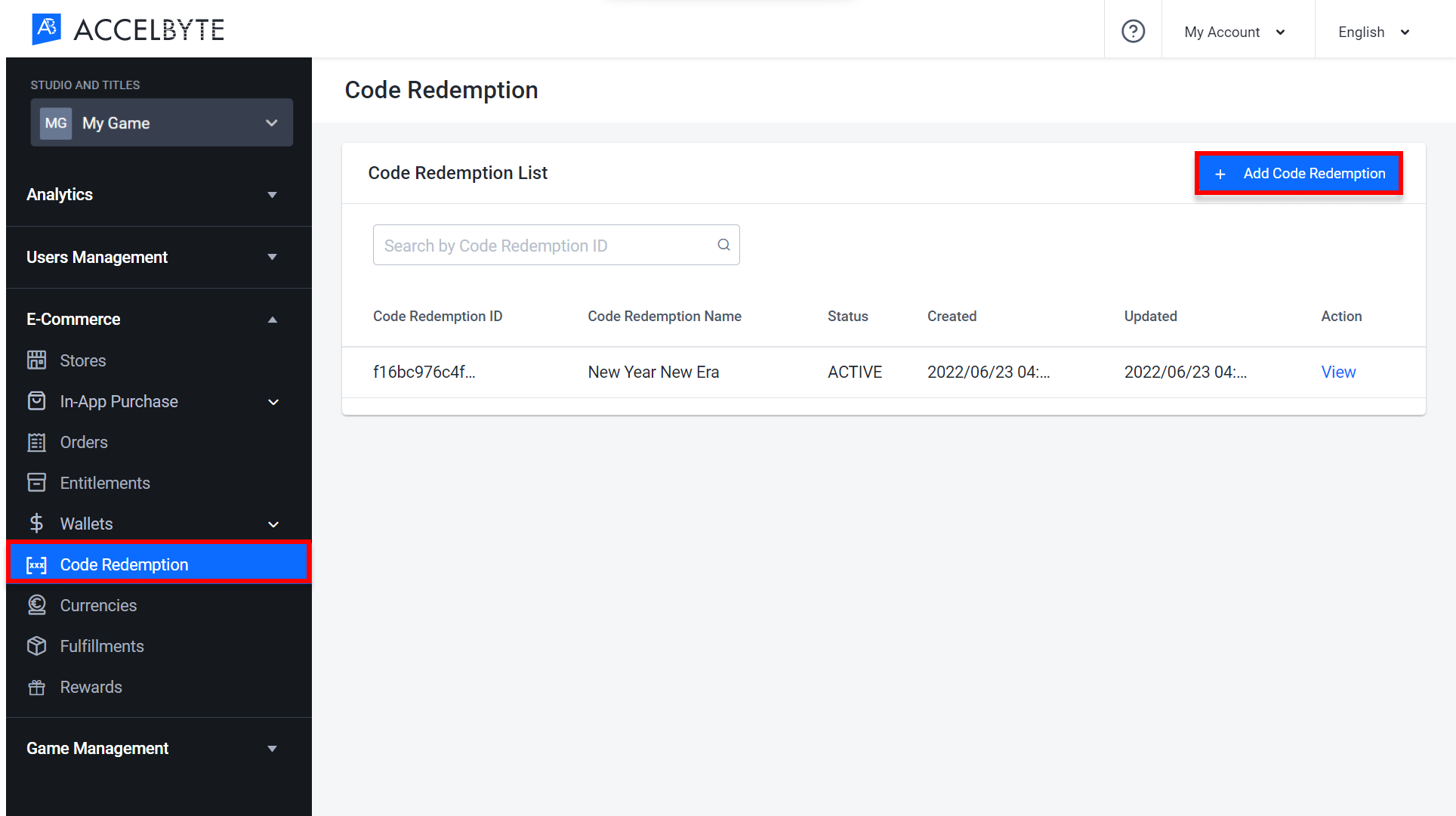 Create a Code Redemption Campaign