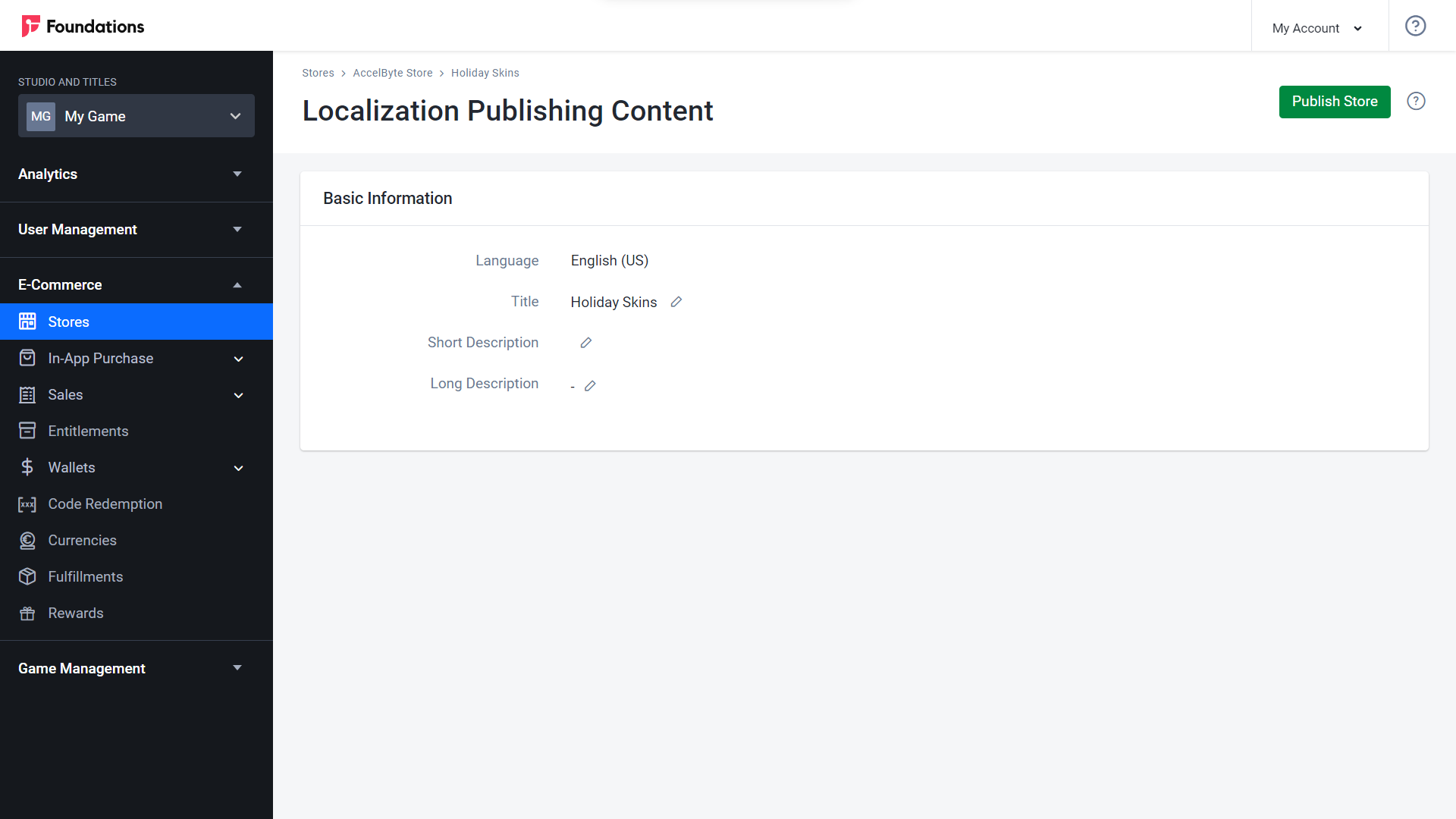 Setting Up the Publishing Content